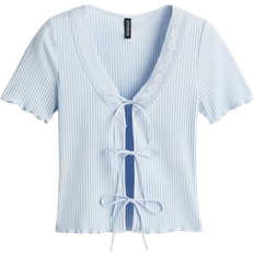 H&M Tie Front Top - Light Blue