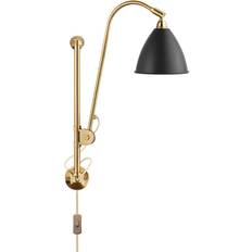 GUBI Bestlite BL5 Brass/Soft Black Semi Matt Wall light ∅ 16cm