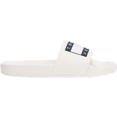 Slides på rea Tommy Hilfiger – Vita tofflor med flagglogga-Vit/a