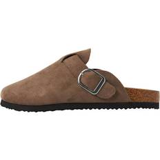 Polyester Tøfler Børnesko Name It Kid's Faux Suede Mules - Taupe Gray