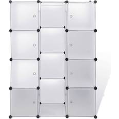 Hvid - Plast Garderober vidaXL Modular Garderobeskab 109x143cm