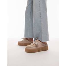 Clarks Träskor Clarks Torhill Sandfärgade Tofflor Med Teddyfoder Och Öppen Häl - Vit