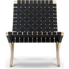 Carl Hansen & Søn MG501 Cuba Cotton Black/Oiled Lounge Chair 76cm