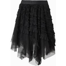 Skirts AllSaints Jayde Ruffled Mini Tulle Skirt - Black