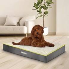 Grey Large Dog Bed Orthopaedic Flat Crate Mattress 89x56x9cm