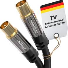 Kabler KabelDirekt 1m Coaxial Aerial Antenna Cable 75 Ohm