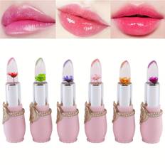 Makeup Temu 6pcs Changing Lipstick Set Long Moisturizing Jelly Balm Floral Shades