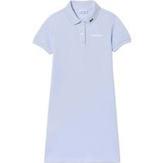 Lacoste Dresses Lacoste Girls Crocodile Pique Dress - Blue