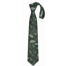 Florals - Men Accessories BearLad Men's Tie Printed Skinny Tie Fashion - Dark Green