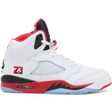 Jordan 5 Retro Tongue - White/Fire Red/Black