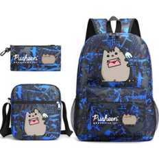 Pusheen 3pcs Backpack Mochila Kids Capacity Bags