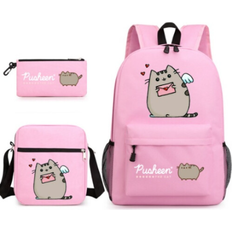 Pusheen 3pcs Backpack Mochila Kids Capacity Bags