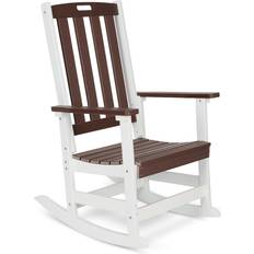 Outdoor Rocking Chairs Aoodor Outdoor Ergonomic HDPE Rocking Chair