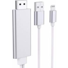 Cables Tianfu Lightning to HDMI Cable Adapter for iPhone iPad to TV