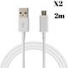 Kabler Phonillico Lot 2 Cables Samsung Galaxy A10 A6 A7 J6