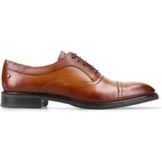 Adult Low Shoes Base London Lapel Leather Men's Tan Oxford Shoes - Brown