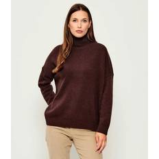 Borgia Knit Turtleneck Pure Wool Jumper - Chocolate