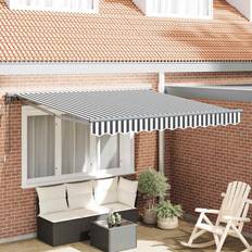 vidaXL Retractable Awning Anthracite White 350x250 cm
