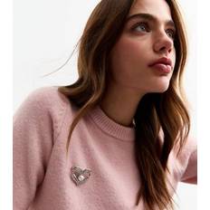 Pearl Brooches New Look Silver Tone Heart Faux Pearl Diamanté Brooch