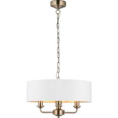 Fairmont Park Landover 3 Light Chandelier Antique Brass 23cm H x 45cm W x 45cm D Pendant Lamp