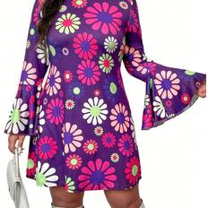 Temu Plus-size Fitted Dress Sleeves