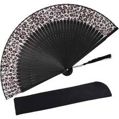 Fans Shein Elegant Leopard Print Folding Fan