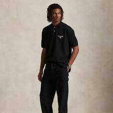 Oversized - Unisex Polotrøjer Polo Ralph Lauren Stor Oversized Capsule Med Flaglogo I Pique - Sort