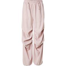 Pink - Træningstøj Bukser adidas Originals Polyester Sweatpants Med Rynkede Ben - Rosé/Hvid