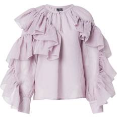 Lilla Bluser Vero Moda Vmsabrina LS Oneck Flounce Top WVN Kvinde - Lysviolet