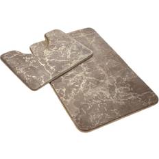 Fairmont Park Marble 2-Piece Non-Slip Bath Pedestal Mat Set
