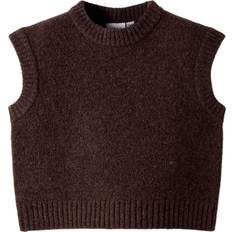 Strikkede veste Børnetøj Name It NMFNeifyly Vest Neifyly Peppercorn - Brun