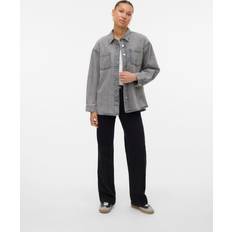 Herre - Oversized Bluser Vero Moda Vmjennie Denimskjorte Bluse - Grey