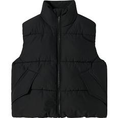 Polyester Varmfodrade västar Barnkläder Name It NkfMole Nam Det Dunväst - Black