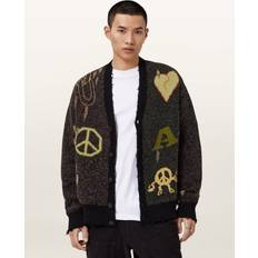 AllSaints Cardigans AllSaints Emotive Cotton Blend Cardigan - Black
