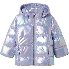 Name It Dunjackor Name It Nmfmolina Puffer Jacket Shiny Unisex - Pastel Lilac