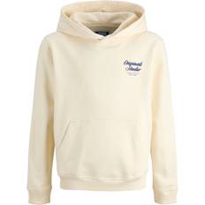 Hoodies Jack & Jones Junior Antique White Jornorrebro Typo Back Sweat Hættetrøje Blå/Hvid