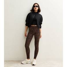 Leopard - Women Tights & Stay-Ups New Look Leopard Print High Waist Leggings - Brown
