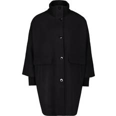 Betty Barclay Frakker Betty Barclay Elegant Uldfrakke Med Strikdetaljer - Sort