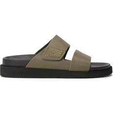 Herre - Velcrobånd Klipklappere Kazar Læder Khaki Flip-Flops Med To Remme - Grøn