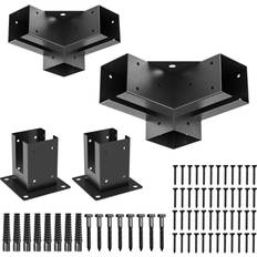 Pergola Brackets Kit 3Way Powdercoated 4pcs