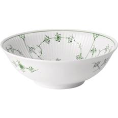 Royal Copenhagen Grøn Musselmalet Riflet 35 cl Hvid Str 31 cm Skål