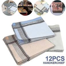 Cotton - Men Handkerchiefs Kikidex Men's Handkerchiefs Fabric 100% Cotton - As show
