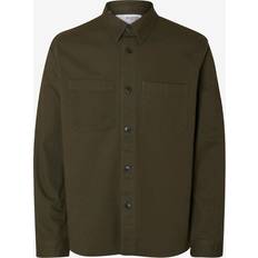 Oxfordskjorter Selected Slhtravis Twill Overshirt Gran - Grøn