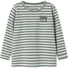 18-24M T-shirts Name It NmmNitu Mini T-shirt - Lysegrå/Jade