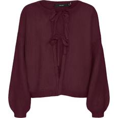 Vero Moda Vmbow Strikket Cardigan - Blodrød