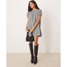 Chuck On Babydoll Smock Dress - Black White
