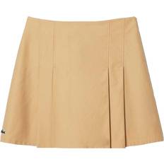 Lacoste Skirts Lacoste Womens Ladies Short Cotton Pleated Skirt - Beige