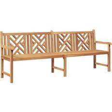 Havemøbler vidaXL Brun 228 x 60 x 90 cm Massivt Teaktræ Havebænk