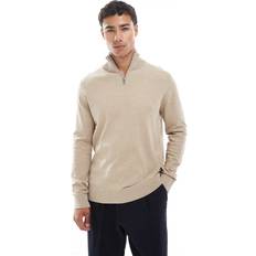 Jrebcallum Knit Half ZIP SN Mand Sweatshirts - Sand