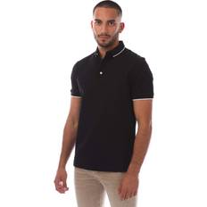 Armani Polo Shirts Armani Emporio Armani Mens Eagle Jacquard Polo Shirt - Black